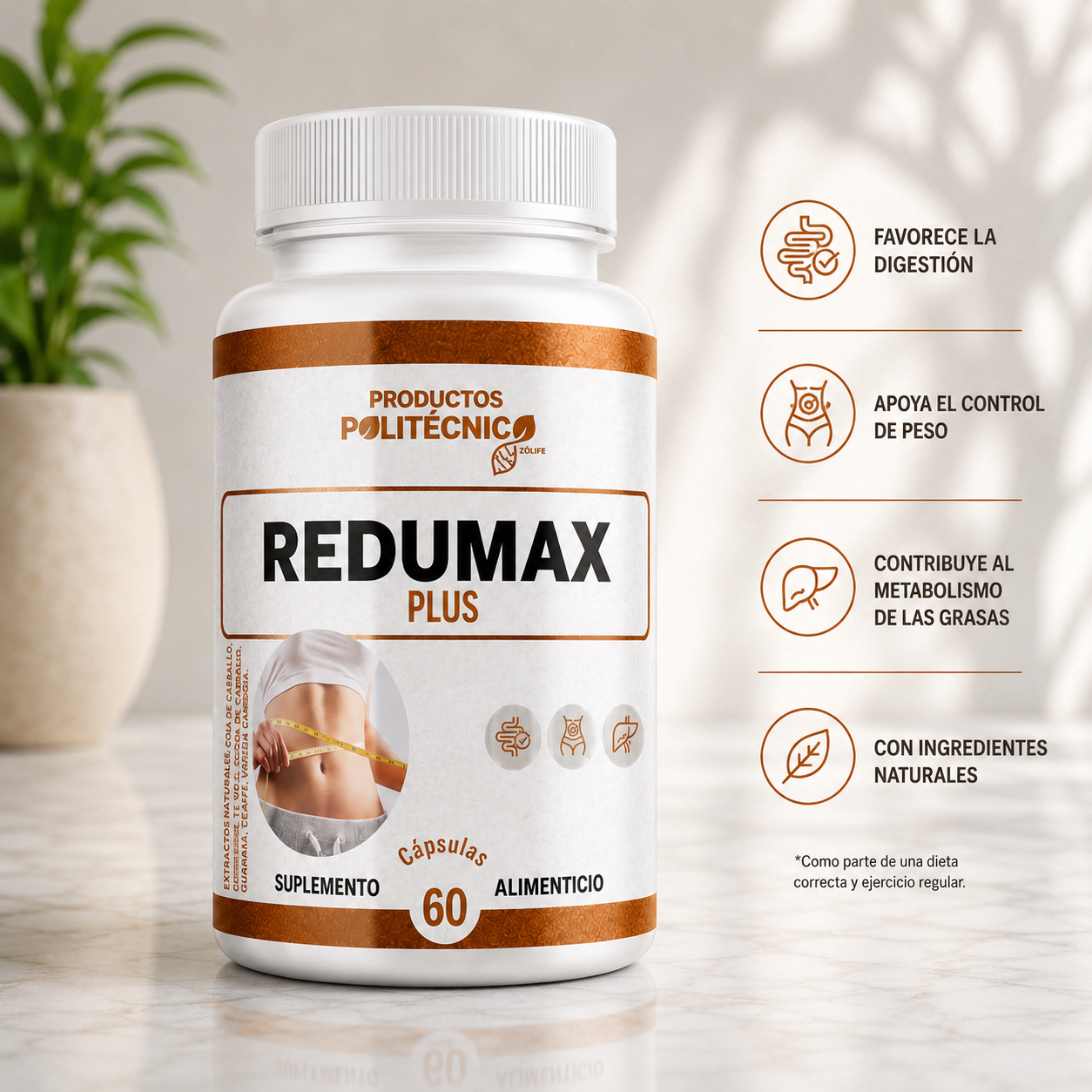 Redumax Plus Quemador Grasa L-Carnitina Control Peso