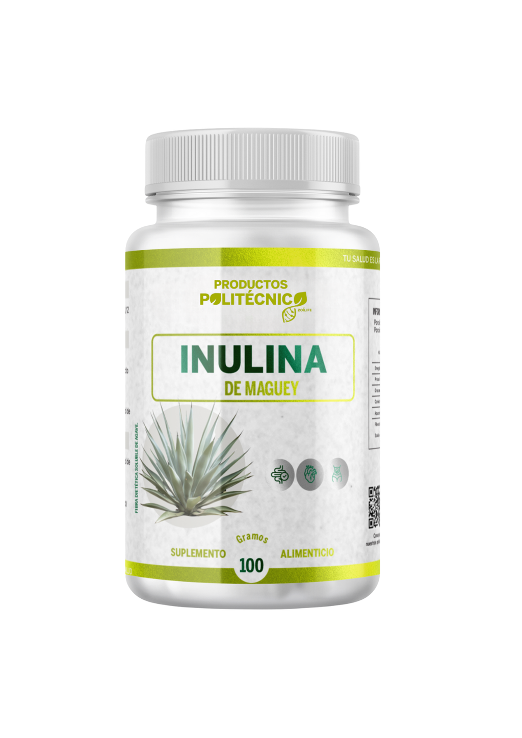 Inulina de Agave Azul Fibra Prebiótica Digestión Flora