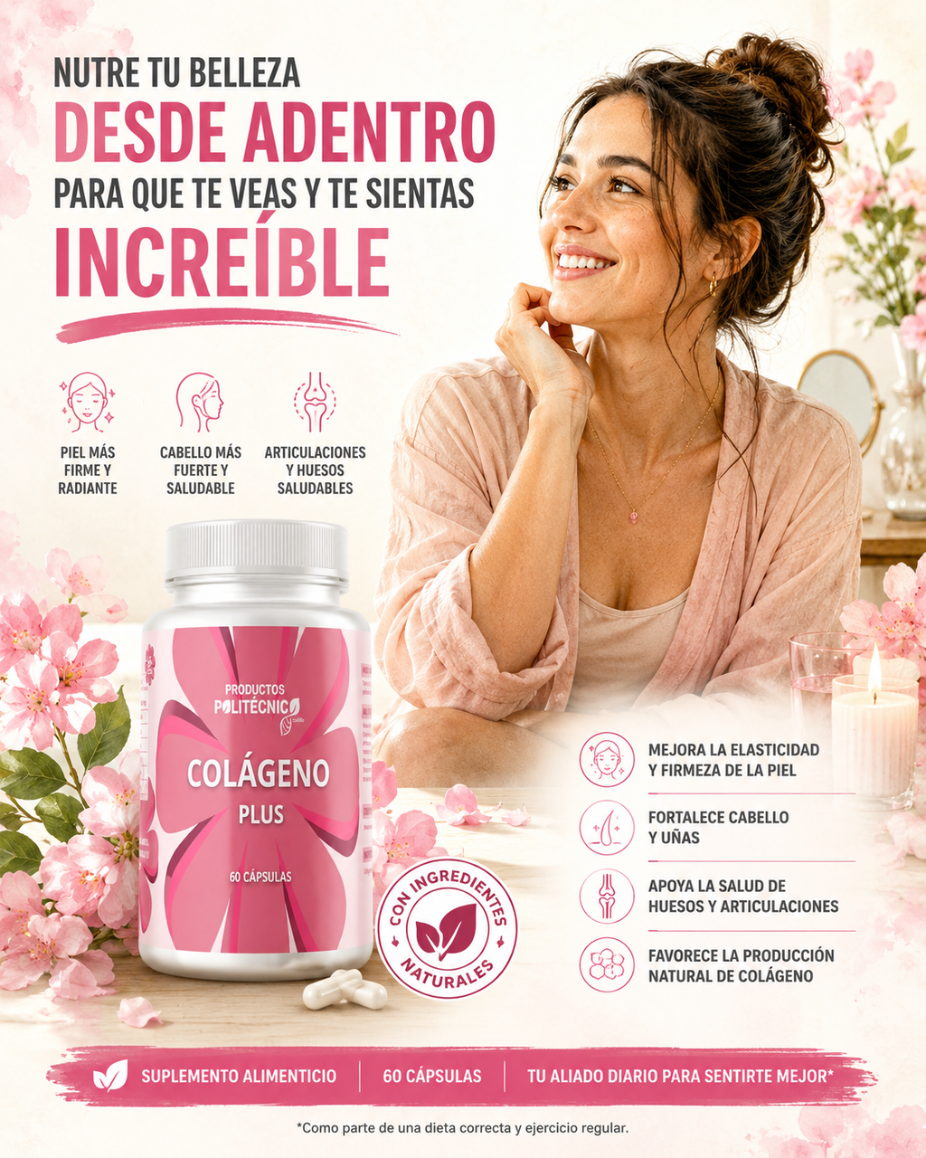 Colágeno Hidrolizado Plus Tipo I y III Biotina Piel Uñas