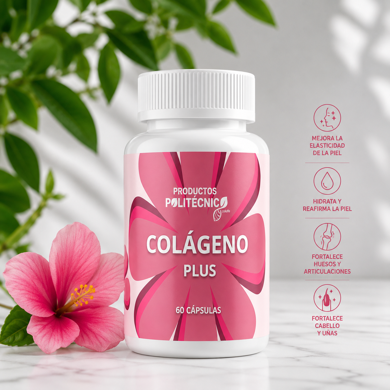 Colágeno Hidrolizado Plus Tipo I y III Biotina Piel Uñas